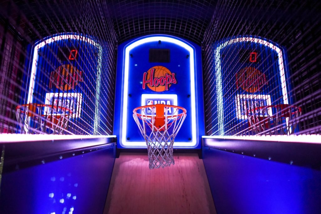Image of Closeup Photo of Basketball Arcade