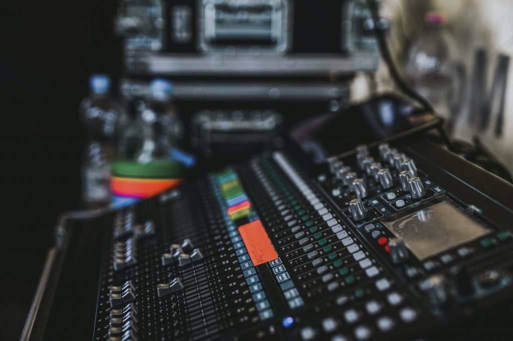 Image of Black Audio Mixer