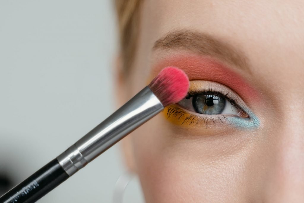 Image of A Close-up Shot of an Eye with Eyeshadow