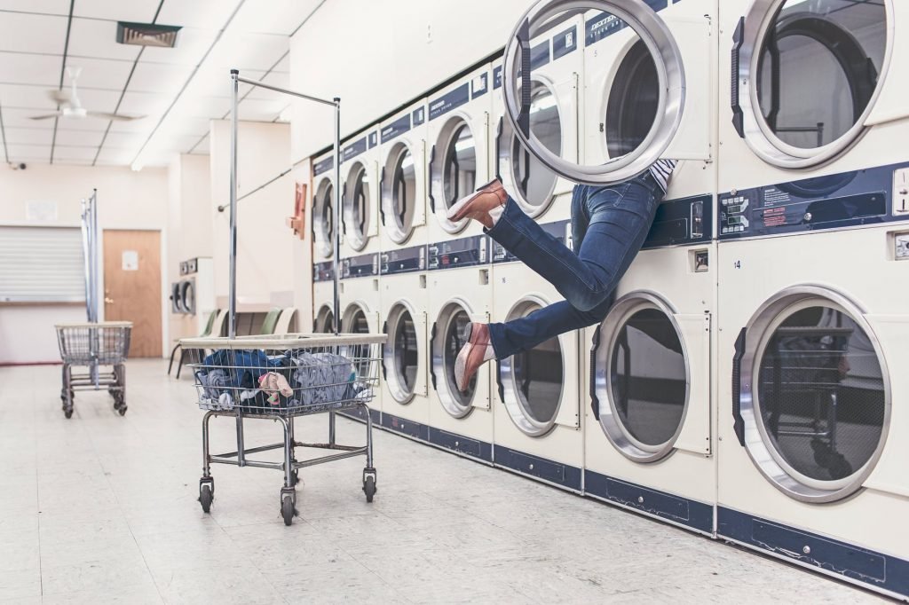Image of White Front-load Clothes Washer and Dryers