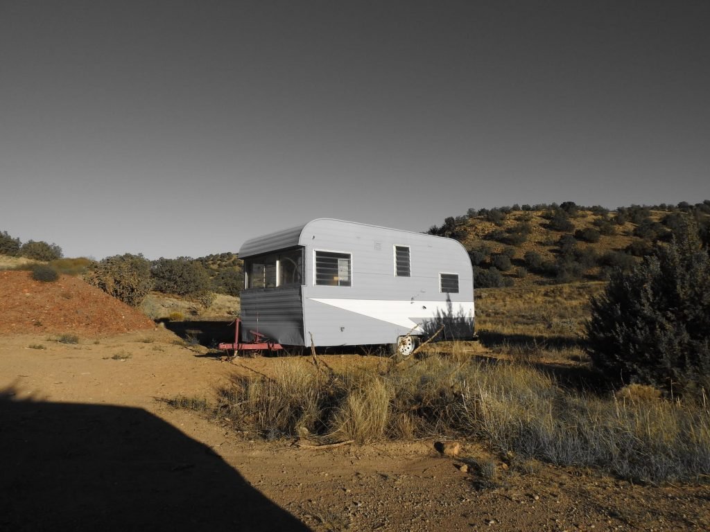 Image of Parked Gray Trailer