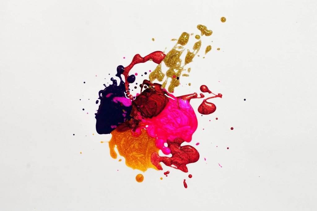Image of Photo of Multicolored Abstract Painting