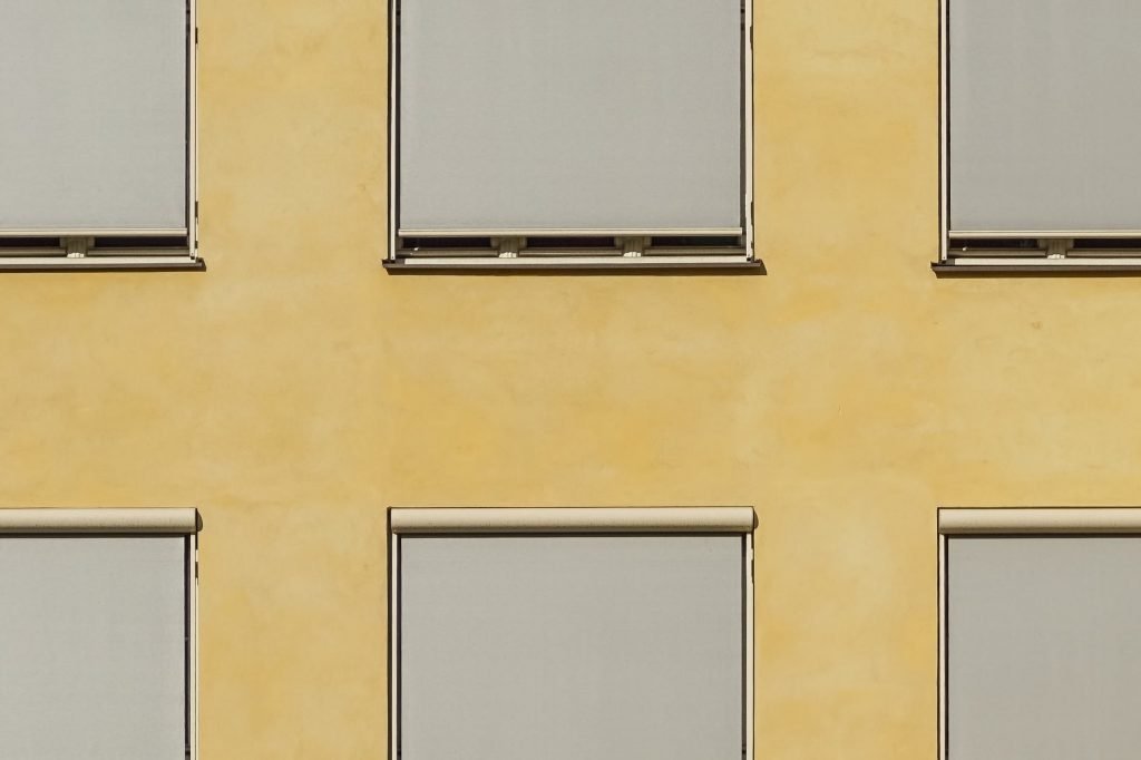 Image of Blinds on Windows of Building