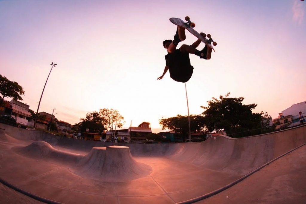 Image of Time Lapse Photography of Man Doing Skateboard Trick